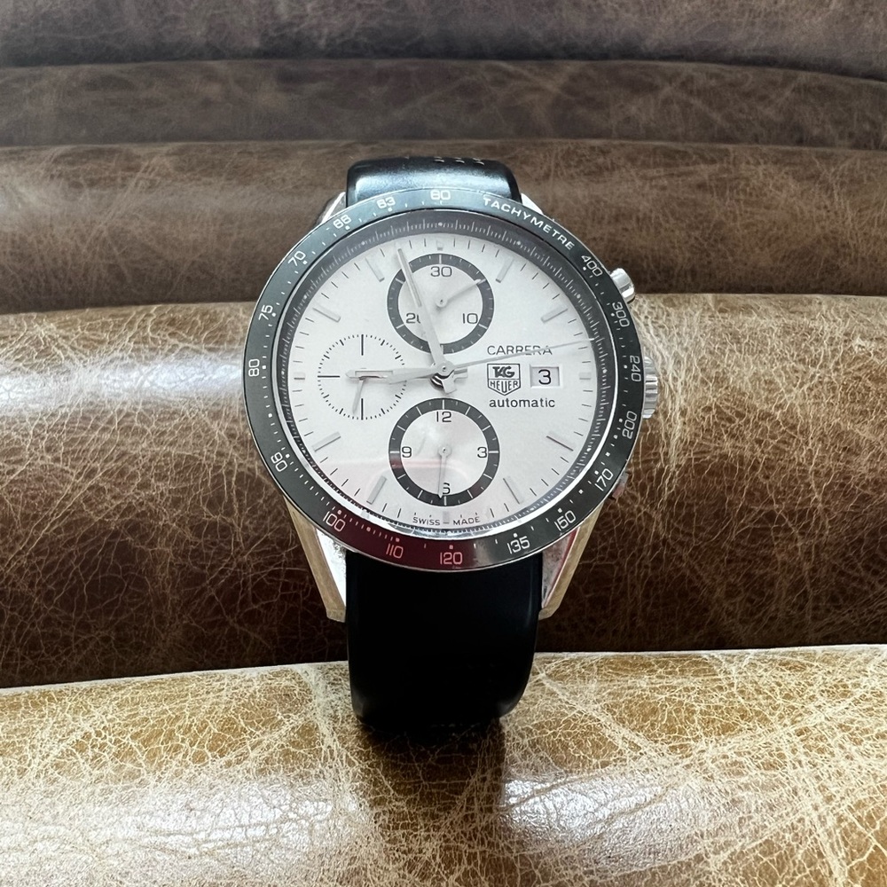 Tag Heuer Carrera Black and Silver Watch